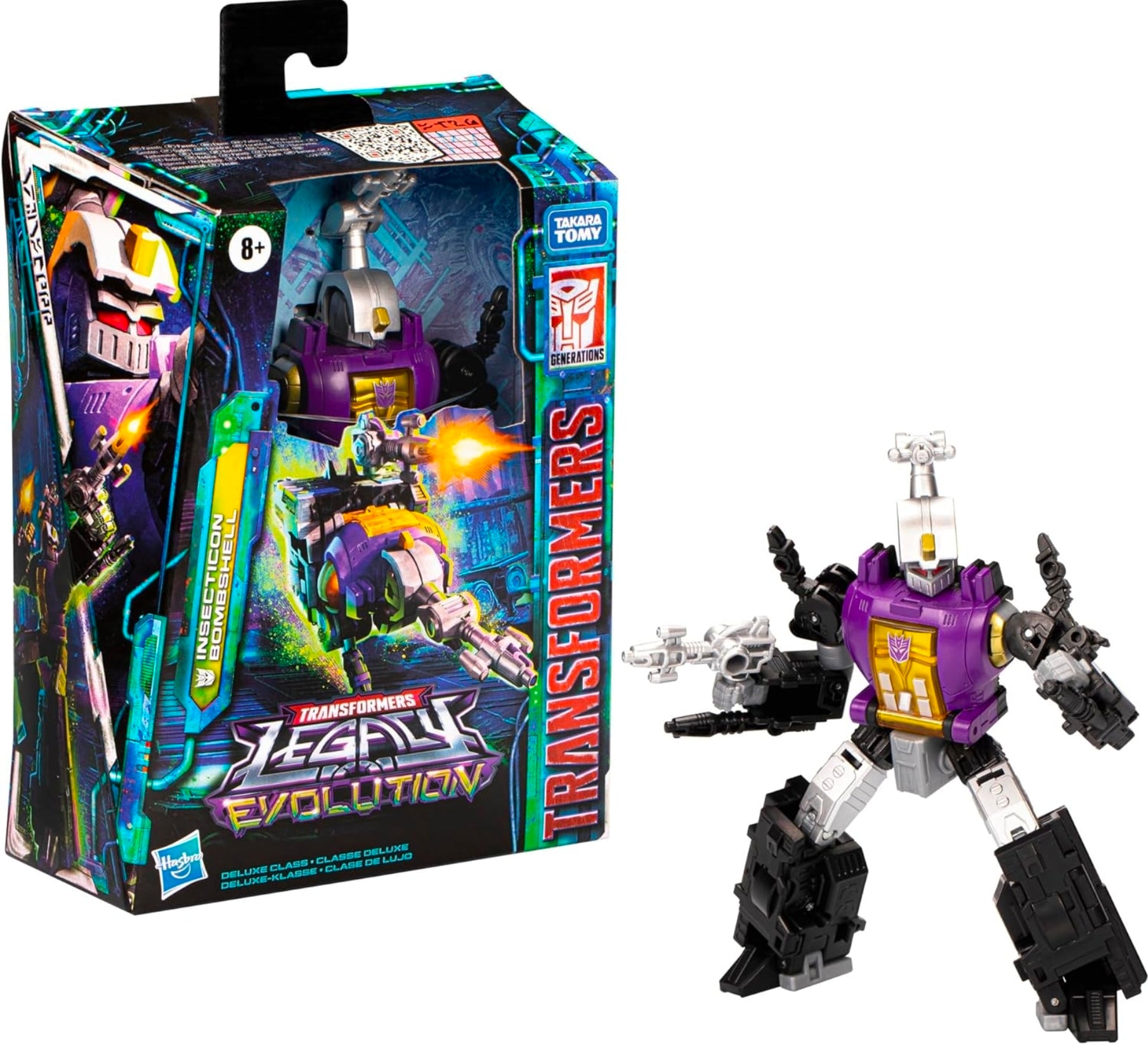 Hasbro Transformers Legacy Evolution, Deluxe Class, Giocattolo di Insecticon Bombshell, 14 cm, Action Figure