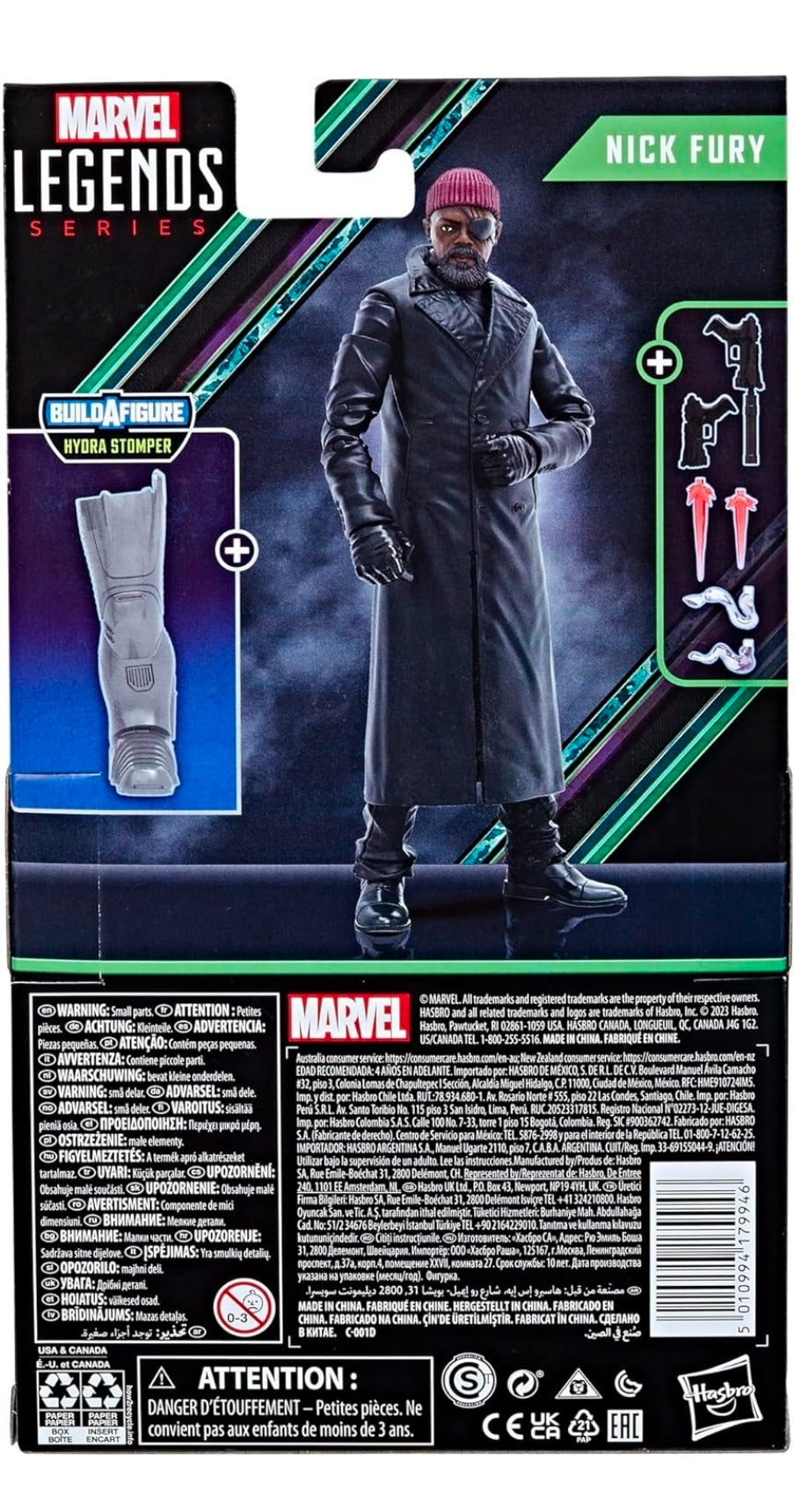 action figure Hasbro Marvel Legends Series di Nick Fury da 15 cm