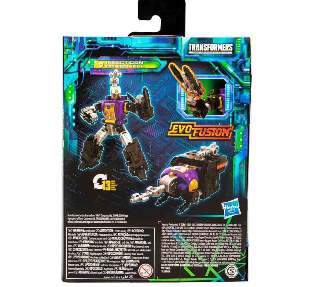 Hasbro Transformers Legacy Evolution, Deluxe Class, Giocattolo di Insecticon Bombshell, 14 cm, Action Figure