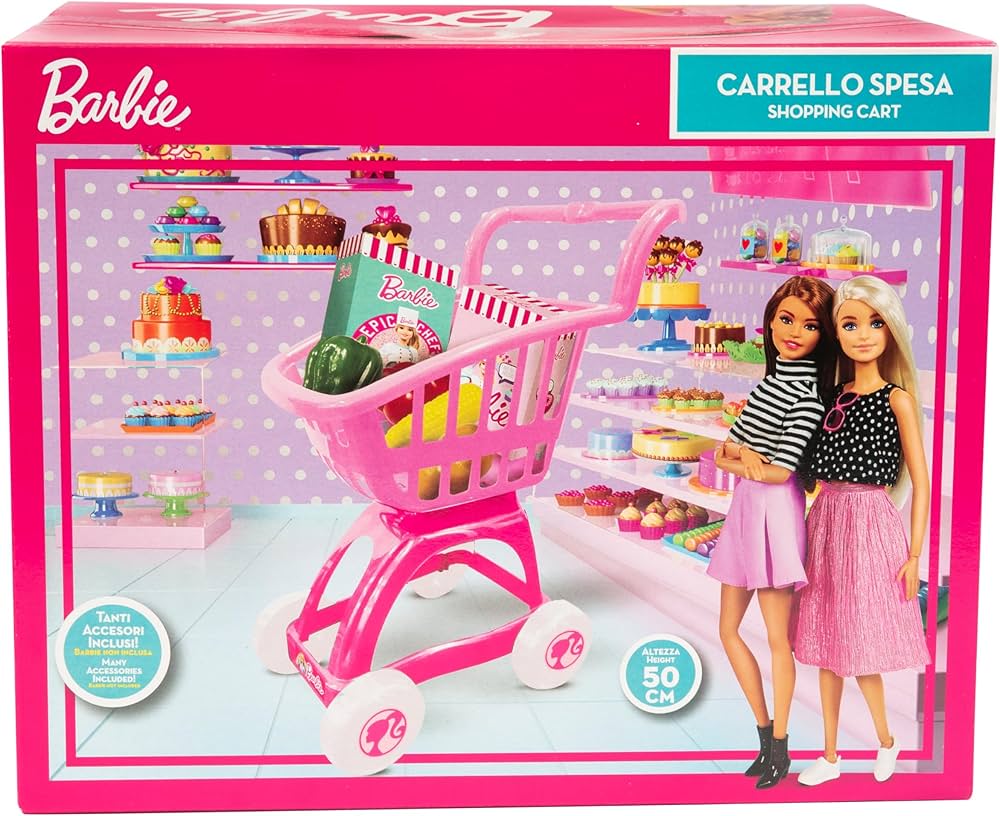 Carrello per lo shopping Barbie di 50 cm