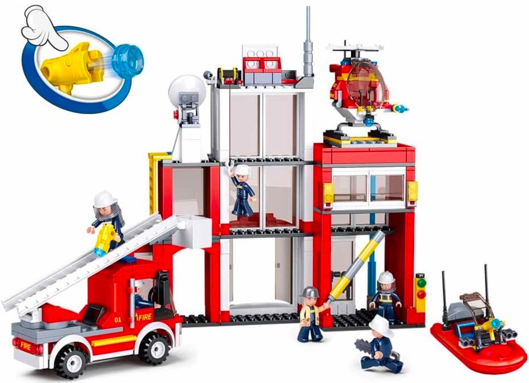 set di costruzioni Sluban Fire Station M38-B0631 include 612 pezzi per edificare una caserma e vari veicoli