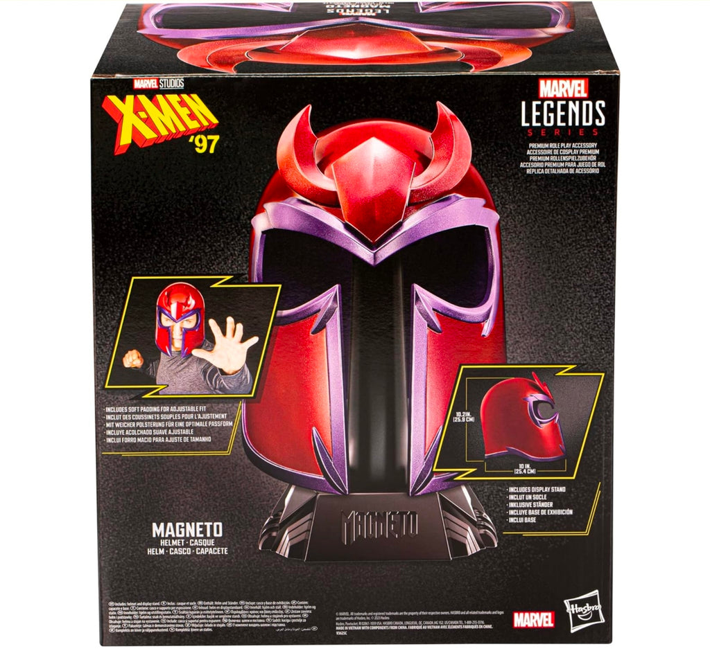 casco Hasbro Marvel Legends Series di Magneto in scala 1:1, ispirato alla serie animata X-Men