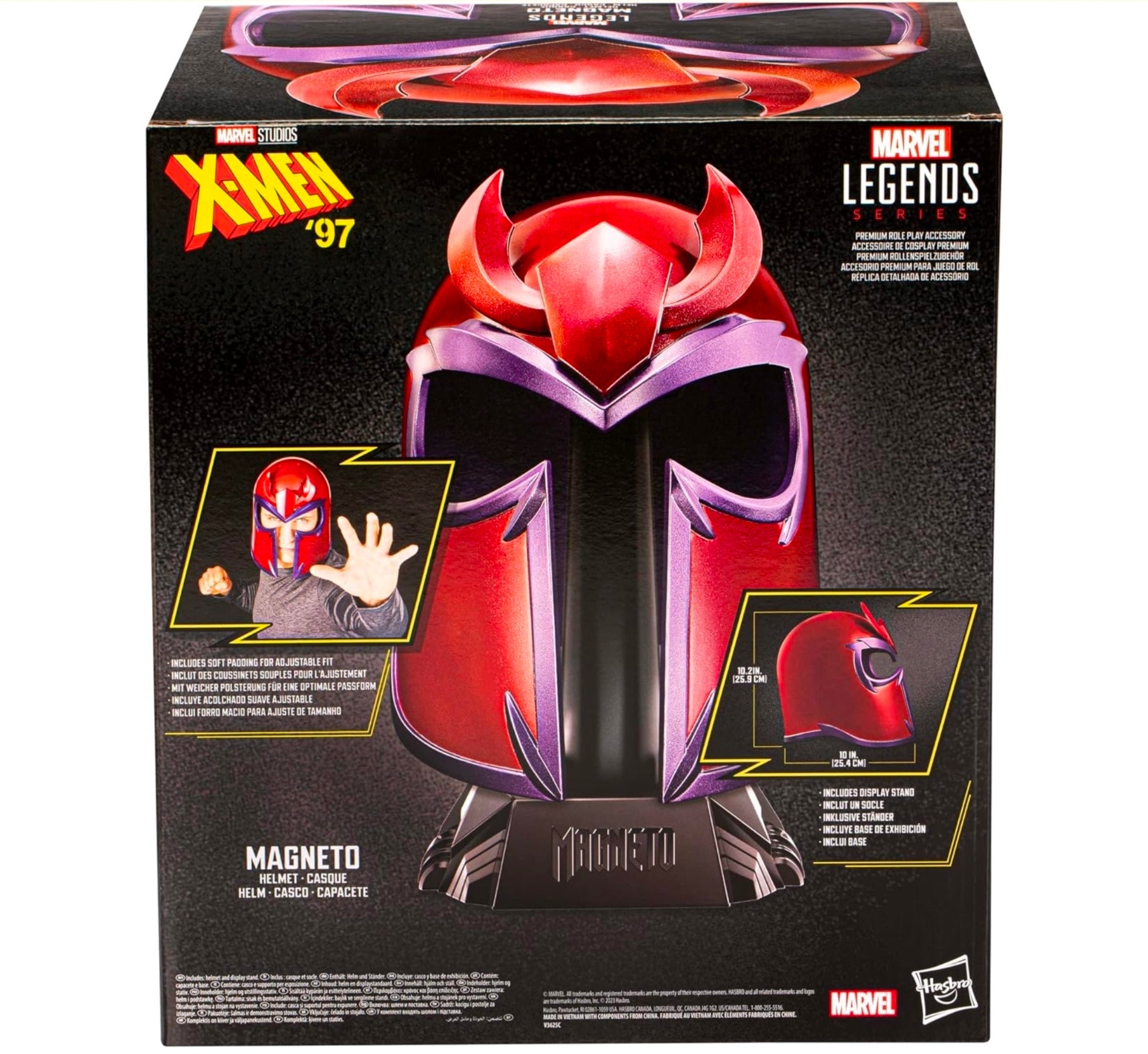 casco Hasbro Marvel Legends Series di Magneto in scala 1:1, ispirato alla serie animata X-Men